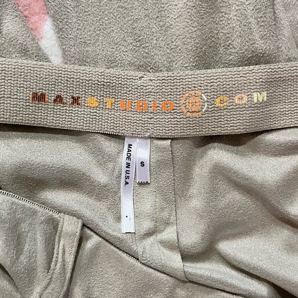 Max Studio Vintage Faux Suede Mint Wide Leg Pants - Picture 5 of 5